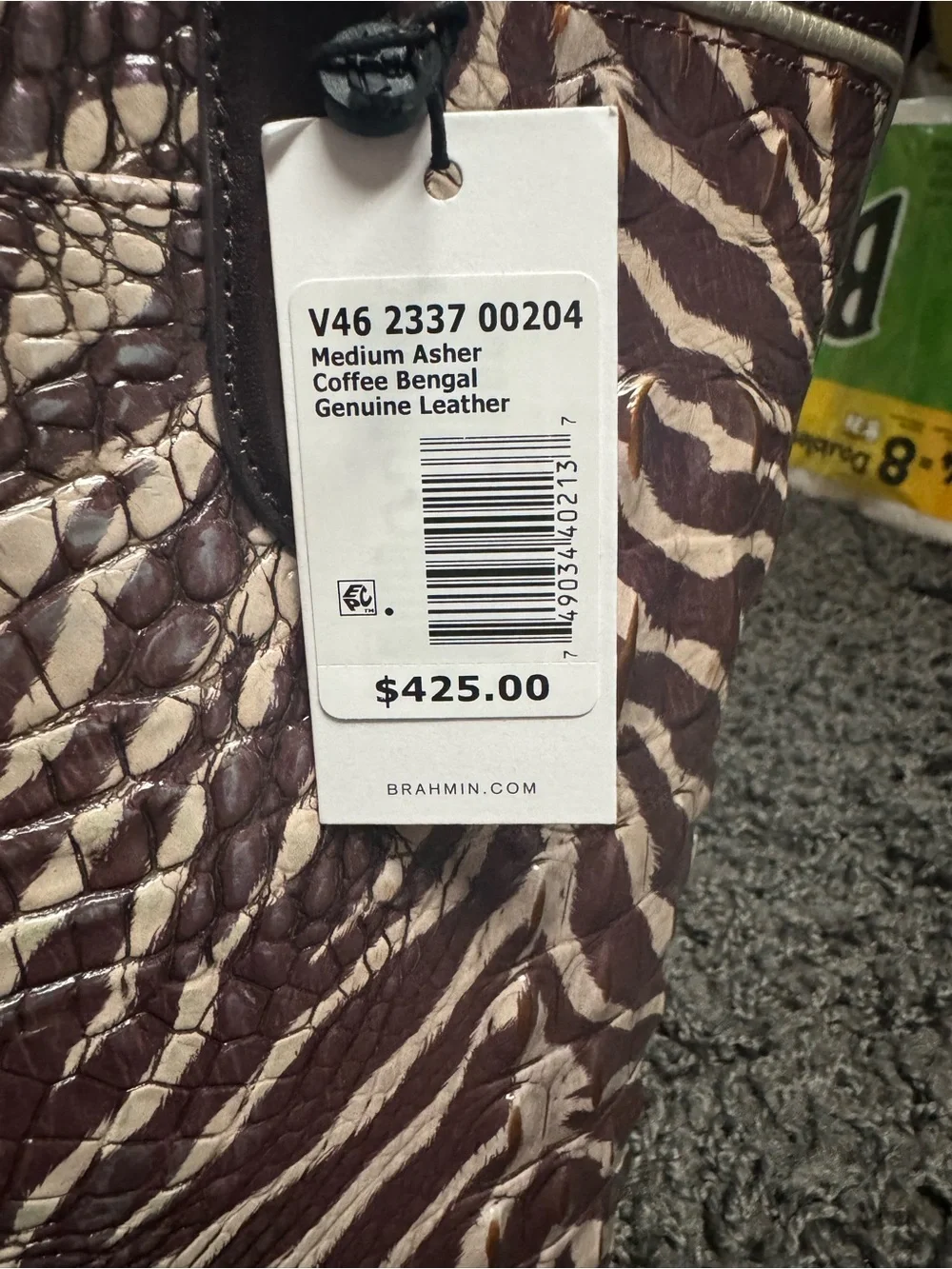 Brahmin Medium Asher Tote in Coffee Bengal NWT